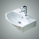 Dusca Vitreous China Wall-Mount Bathroom Sink