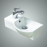 Eada Vitreous China Wall-Mount Bathroom Sink - Left Side Faucet Drilling