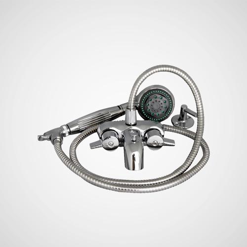 Economy-Style Diverter Tub Faucet with Adjustable Hand Shower