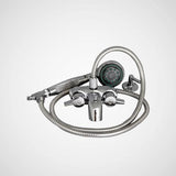 Economy-Style Diverter Tub Faucet with Adjustable Hand Shower