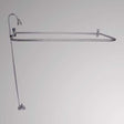 Economy-Style Diverter Tub Faucet with Sidewall Shower Rod, Riser and Shower Head