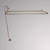 Economy-Style Diverter Tub Faucet with Sidewall Shower Rod, Riser and Shower Head