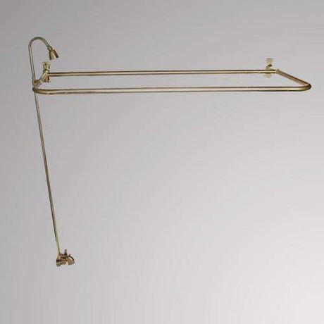 Economy-Style Diverter Tub Faucet with Sidewall Shower Rod, Riser and Shower Head