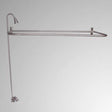Economy-Style Diverter Tub Faucet with Sidewall Shower Rod, Riser and Shower Head