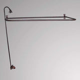 Economy-Style Diverter Tub Faucet with Sidewall Shower Rod, Riser and Shower Head
