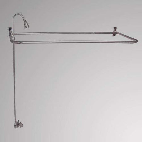 Economy-Style Diverter Tub Faucet with Sidewall Shower Rod, Riser and Shower Head