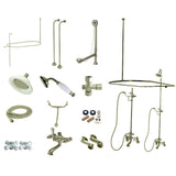 Elephant Spout Wall-Mout Tub, Shower and Drain Kit