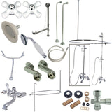 Elephant Spout Wall-Mout Tub, Shower and Drain Kit