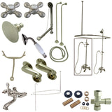 Elephant-Style Wall-Mount Tub Faucet, Shower and Drain Kit
