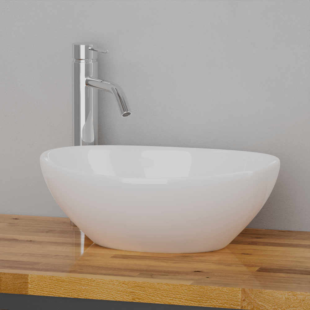Eleva Vitreous China Oval Vessel Sink