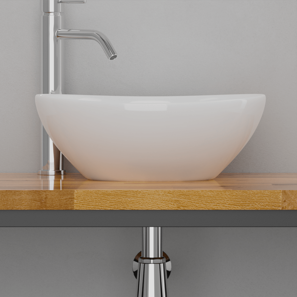 Eleva Vitreous China Oval Vessel Sink
