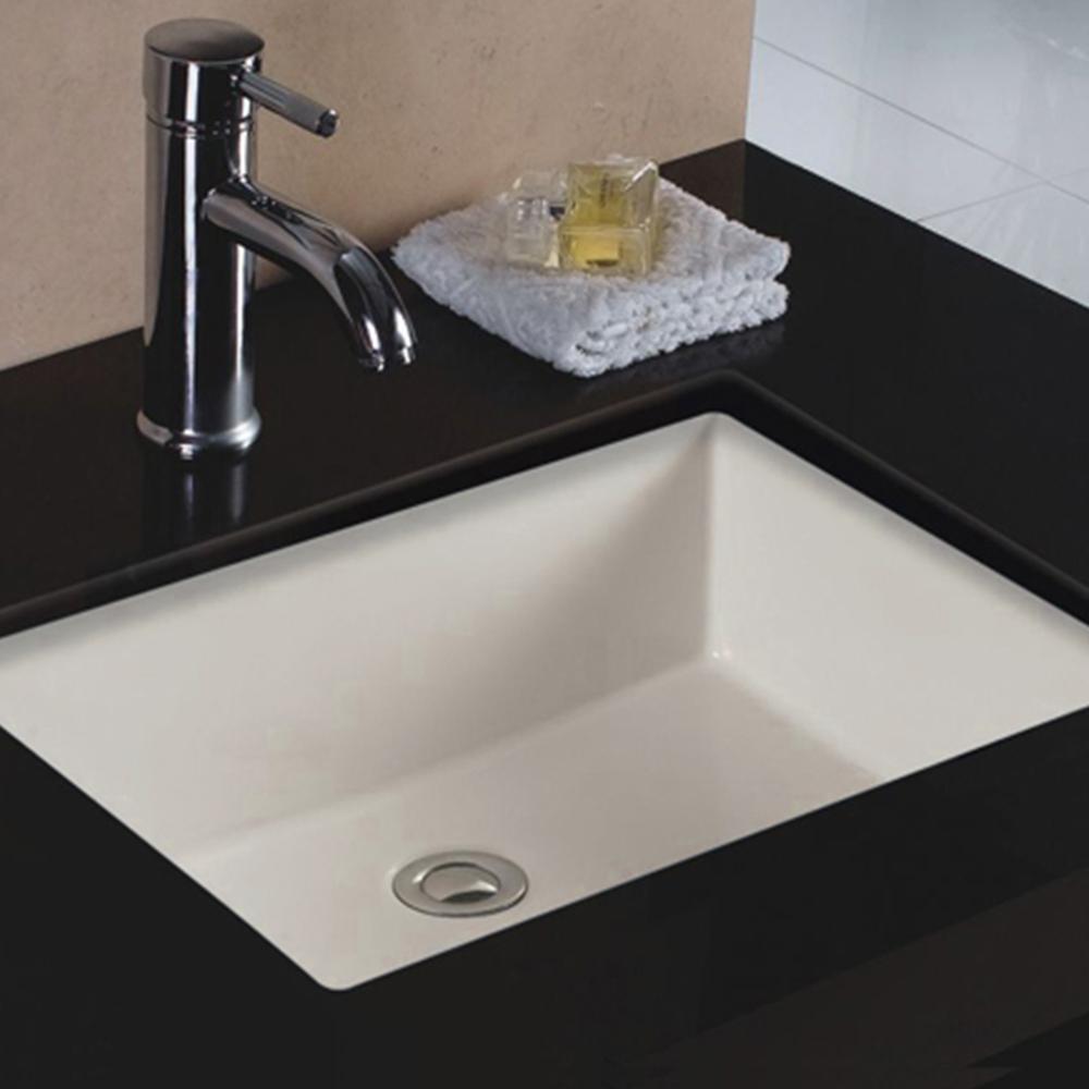 Errol Vitreous China Rectangular Undermount Sink - Bisque