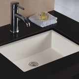 Errol Vitreous China Rectangular Undermount Sink - White