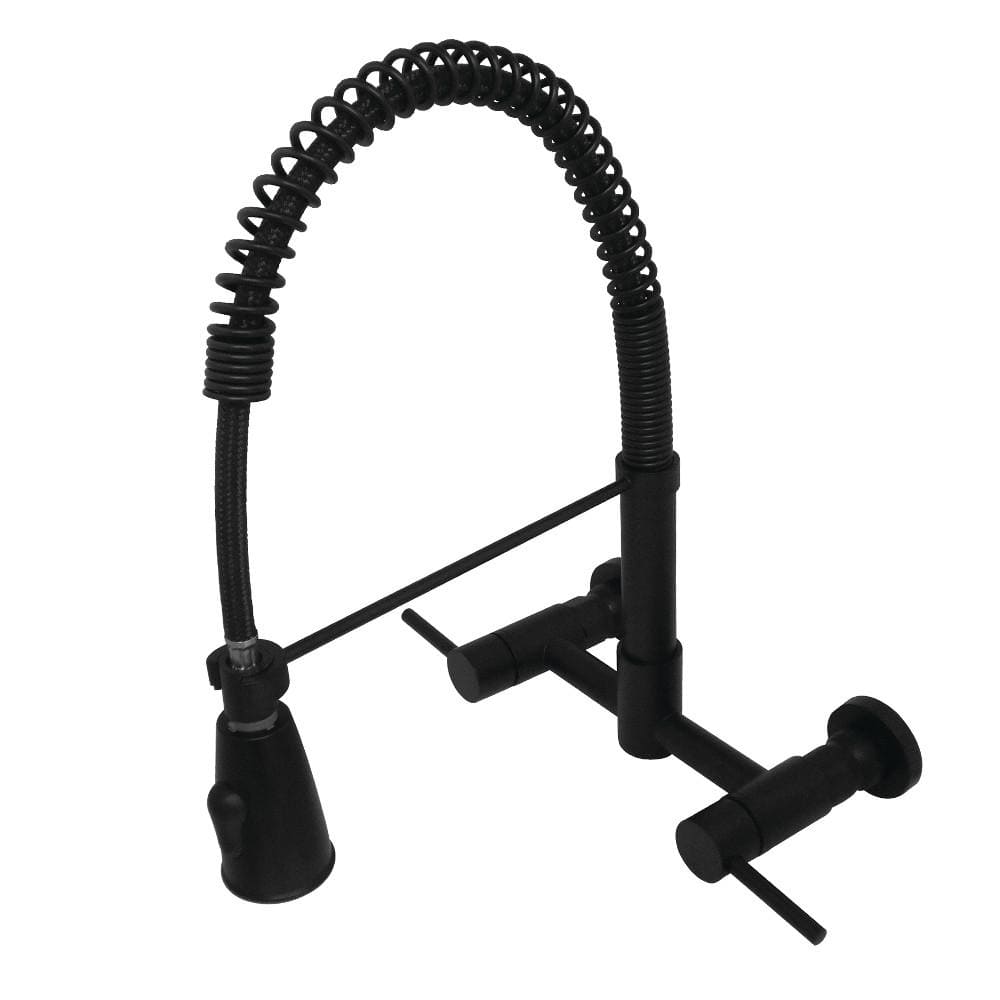 Esteban 2-Handle Wall Mount Pull-Down Kitchen Faucet