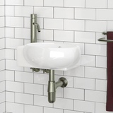 Fontana Vitreous China Wall-Mount Bathroom Sink - Left Side Faucet Drilling