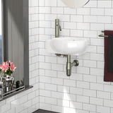 Fontana Vitreous China Wall-Mount Bathroom Sink - Left Side Faucet Drilling