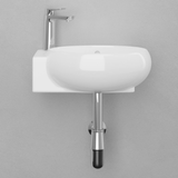 Fontana Vitreous China Wall-Mount Bathroom Sink - Left Side Faucet Drilling