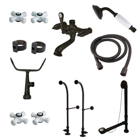 Freestanding Tub Faucet and Drain Set