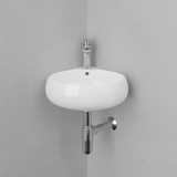 Fronia Vitreous China Corner Wall-Mount Bathroom Sink