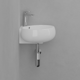 Fronia Vitreous China Corner Wall-Mount Bathroom Sink