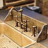 Fyn Bridge Kitchen Faucet with Brass Sprayer