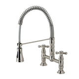 Gargano Two-Handle Deck-Mount Pull-Down Sprayer Kitchen Faucet