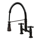 Gargano Two-Handle Deck-Mount Pull-Down Sprayer Kitchen Faucet