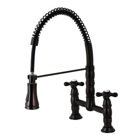 Gargano Two-Handle Deck-Mount Pull-Down Sprayer Kitchen Faucet