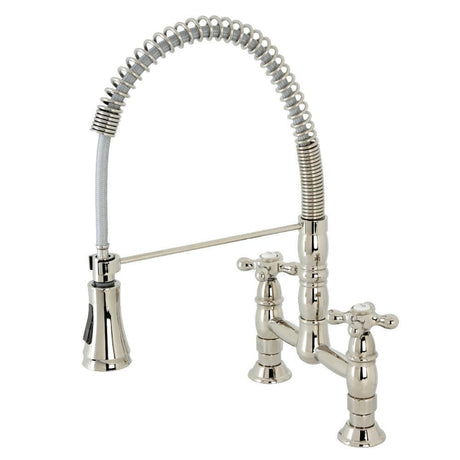 Gargano Two-Handle Deck-Mount Pull-Down Sprayer Kitchen Faucet