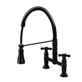 Gargano Two-Handle Deck-Mount Pull-Down Sprayer Kitchen Faucet