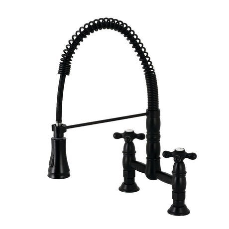 Gargano Two-Handle Deck-Mount Pull-Down Sprayer Kitchen Faucet