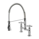 Gargano Two-Handle Deck-Mount Pull-Down Sprayer Kitchen Faucet