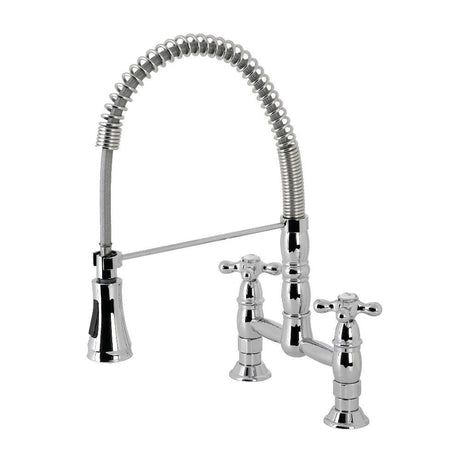 Gargano Two-Handle Deck-Mount Pull-Down Sprayer Kitchen Faucet
