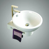 Gebal Vitreous China Vessel Sink with 8" Rounded End Base