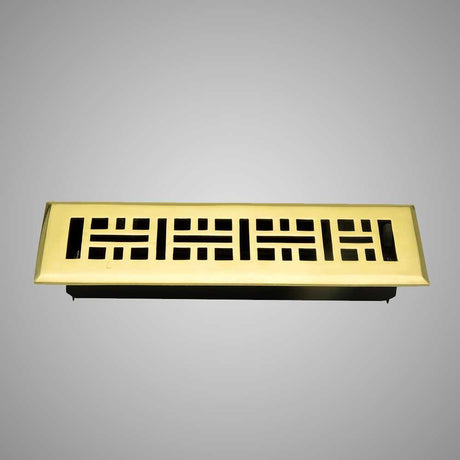 Geometric Solid Brass Floor Register