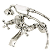 Gergen Bathroom Wall-Mount Tub Faucet with Hand Shower