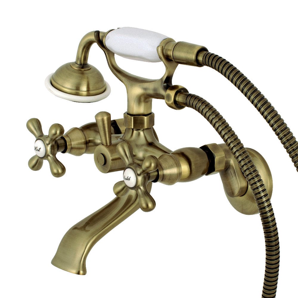 Gergen Bathroom Wall-Mount Tub Faucet with Hand Shower