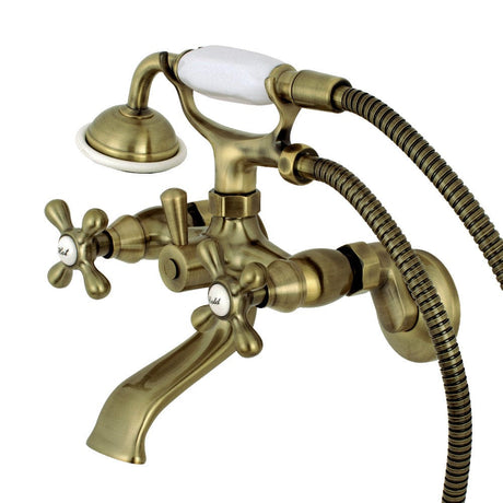 Gergen Bathroom Wall-Mount Tub Faucet with Hand Shower