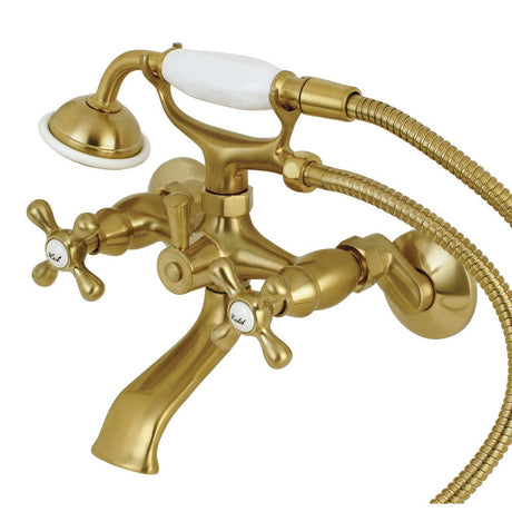 Gergen Bathroom Wall-Mount Tub Faucet with Hand Shower