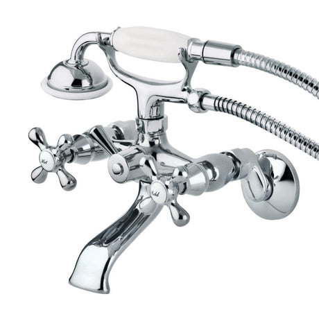 Gergen Bathroom Wall-Mount Tub Faucet with Hand Shower
