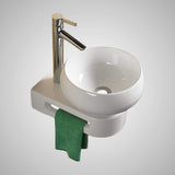 Geva Vitreous China Vessel Sink with 9" Rounded End Base