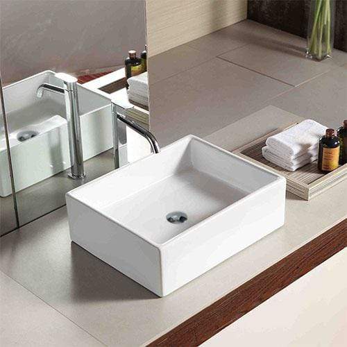 Gleason Vitreous China Rectangular Vessel Sink