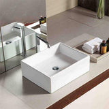 Gleason Vitreous China Rectangular Vessel Sink