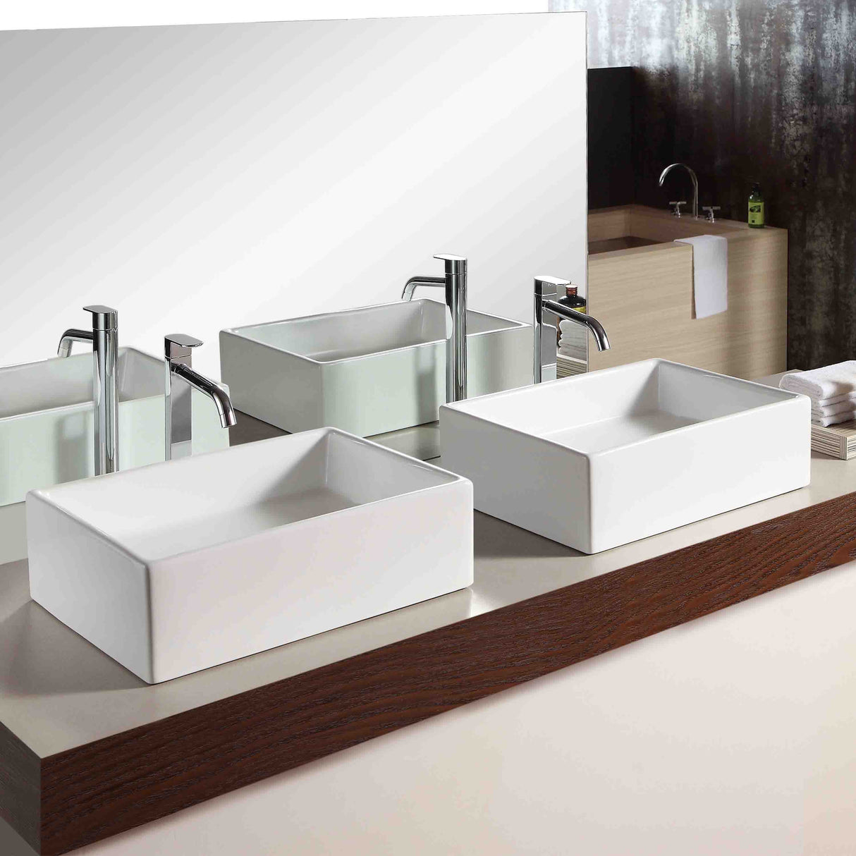 Gleason Vitreous China Rectangular Vessel Sink