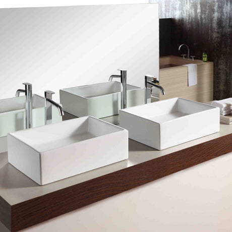 Gleason Vitreous China Rectangular Vessel Sink