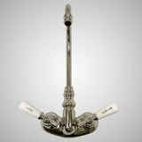 Gooseneck Tub Faucet with Porcelain Lever Handles
