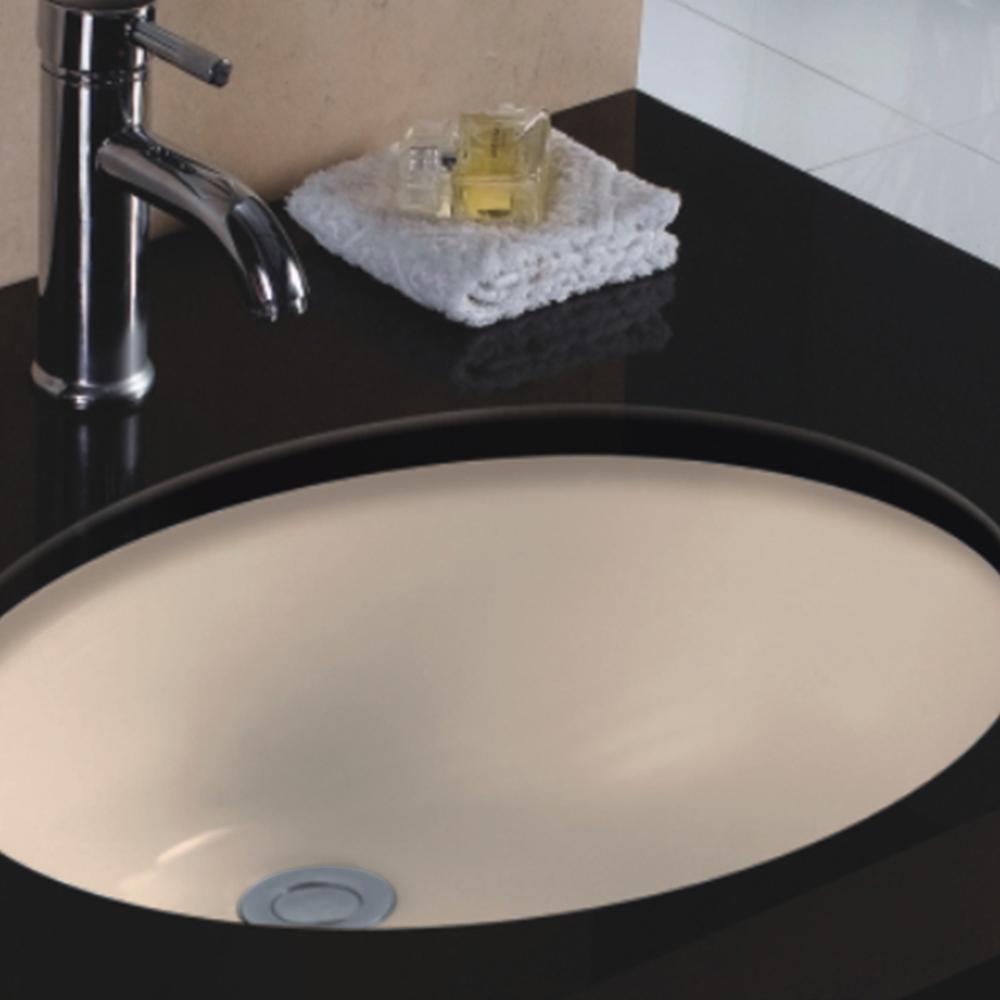 Gorham Vitreous China Oval Undermount Sink - Bisque