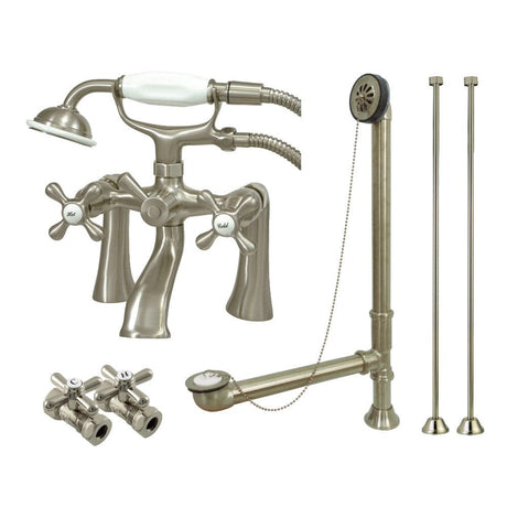 Gragen English Telephone Deck-Mount Tub Faucet, Drain and Supply Kit
