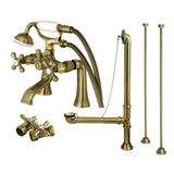 Gragen English Telephone Deck-Mount Tub Faucet, Drain and Supply Kit