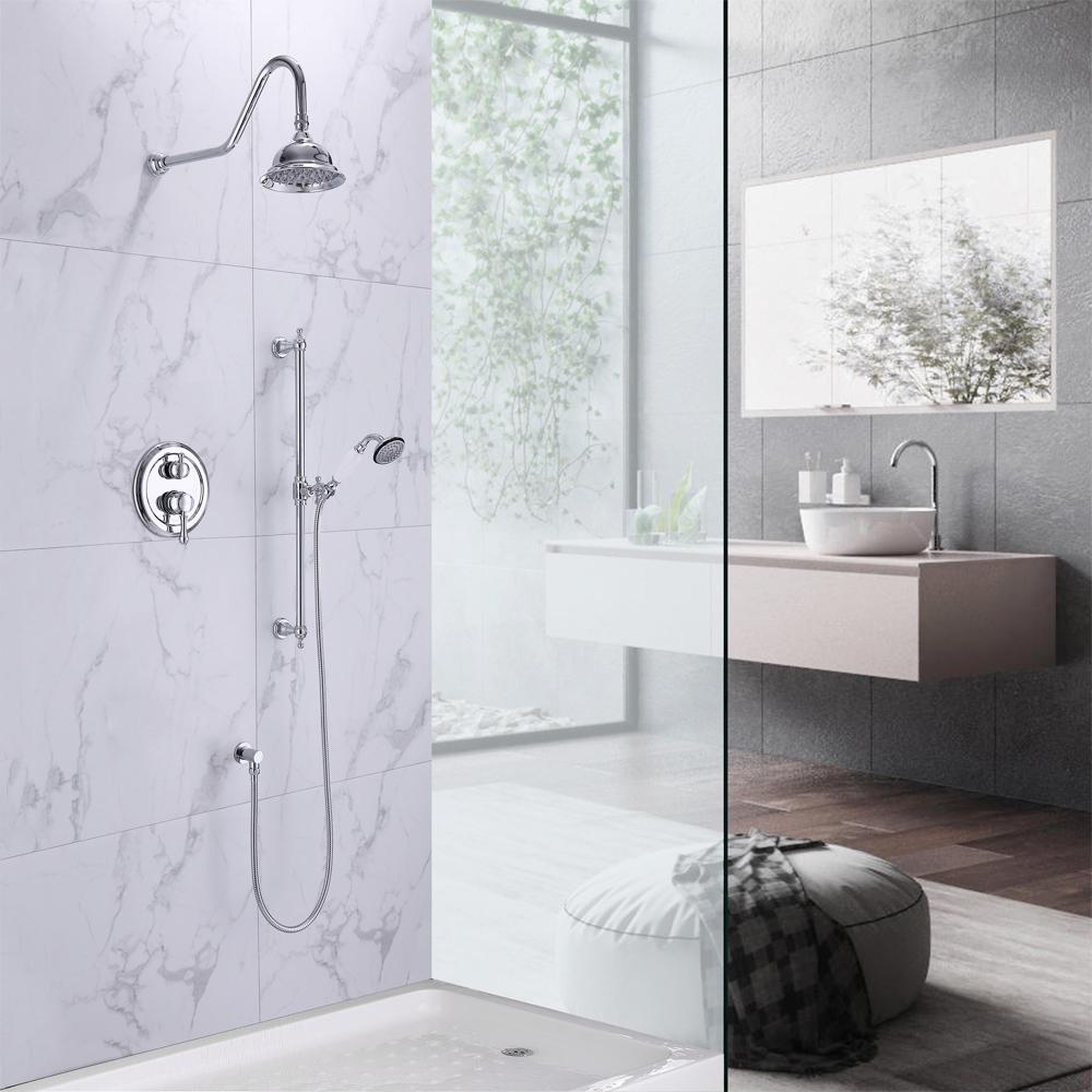 Grant Pressure Balance Shower System with Shower Head and Hand Shower